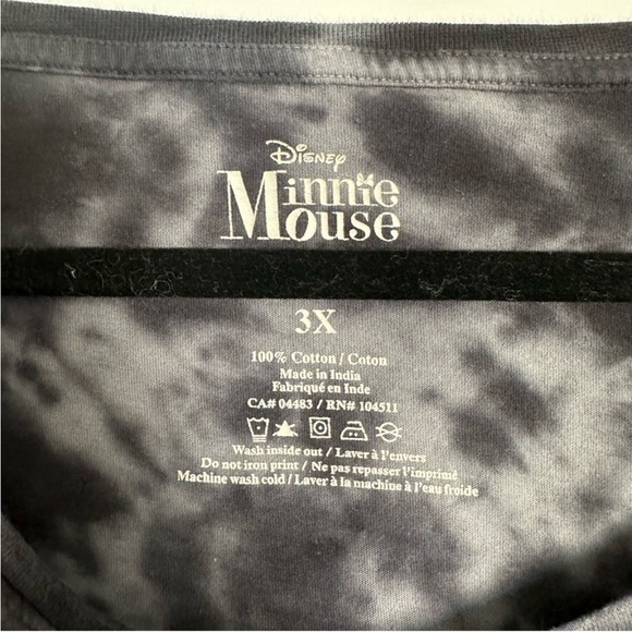3X Disney Minnie Mouse Crop Tie Dye Shirt - Picture 4 of 4